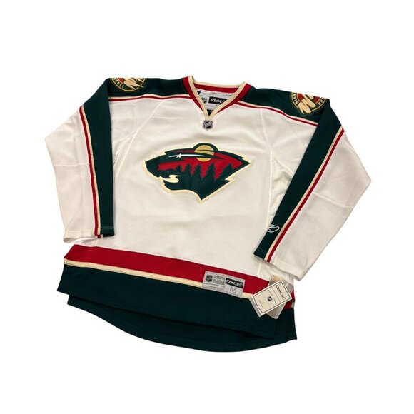 Deadstock Reebok Minnesota Wild White Stitched NHL Hockey Jersey Men's Medium - Picture 4 of 9
